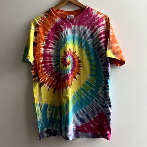 Vintage 90s Hanes Tie Dye T-Shirt Mens Size XL Made in USA